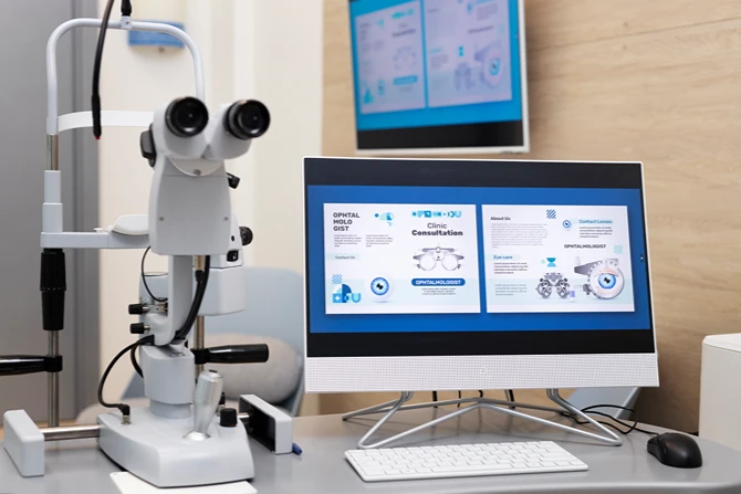 Optical system of a biochemistry analyser