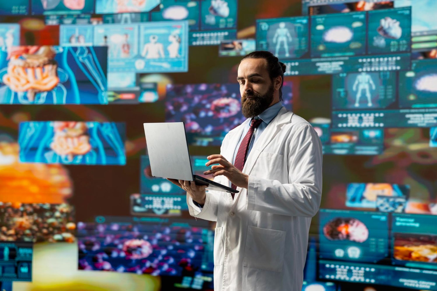Diagnostic analysis software running on a laboratory monitor